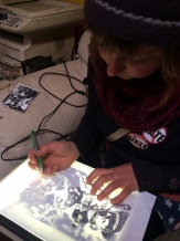 Making art for Slingshot. (photo by Steele)